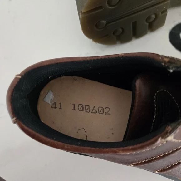 Vintage Y2K Dr. Martens Chunky Platform Brown Leather Church Monkey Shoes Mens 5 - Picture 13 of 14